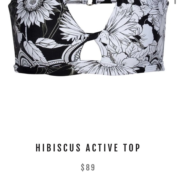 New $162 Reigning Fury HIBISCUS MATCHING SET yoga pants leggings sports bra - Picture 4 of 6